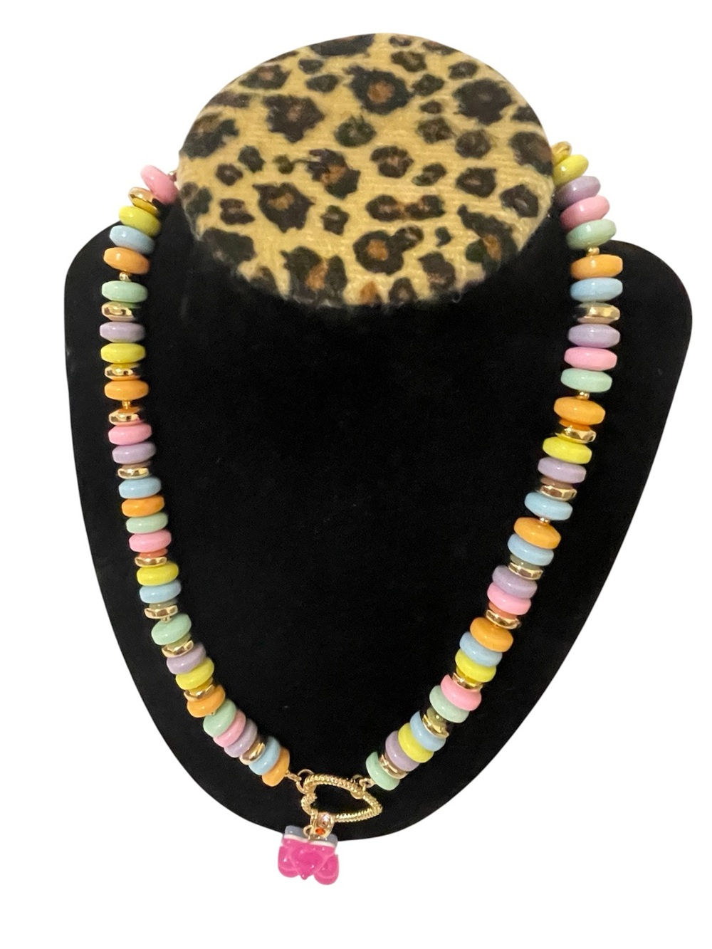 Betsey Johnson Colorful Beaded Gummy Bear Necklace - NWT **